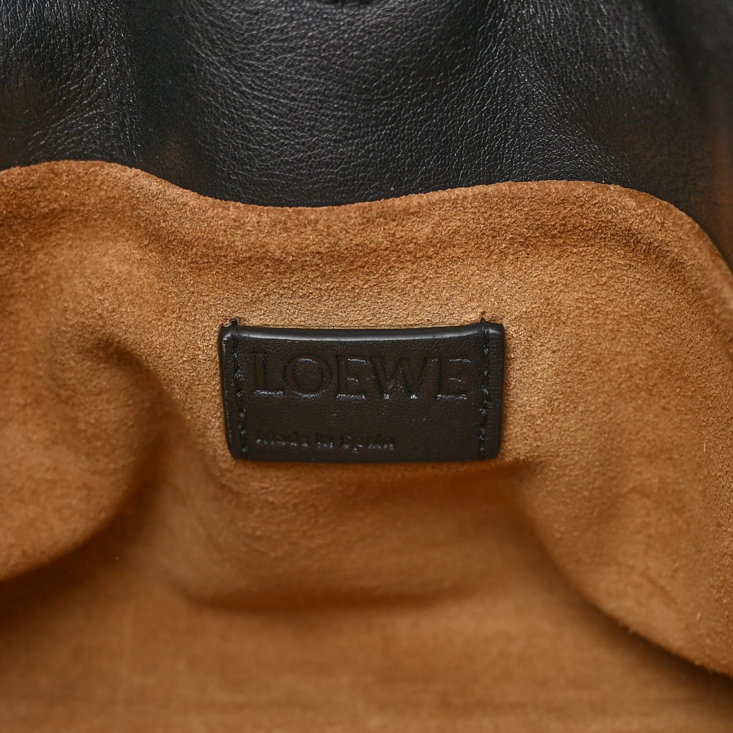 Calfskin Mini Flamenco Knot Clutch Black