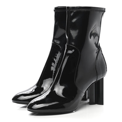 Louis Vuitton Patent Uniformes Silhouette Ankle Boots 38 Black 3 of 9