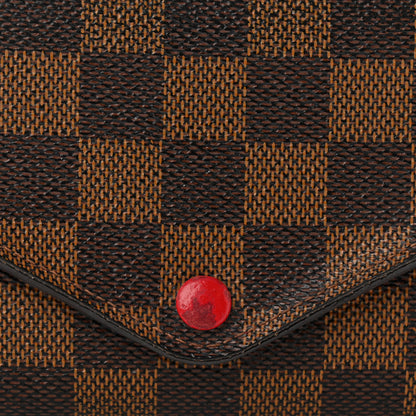 Louis Vuitton Damier Ebene Josephine Wallet Red 8 of 12