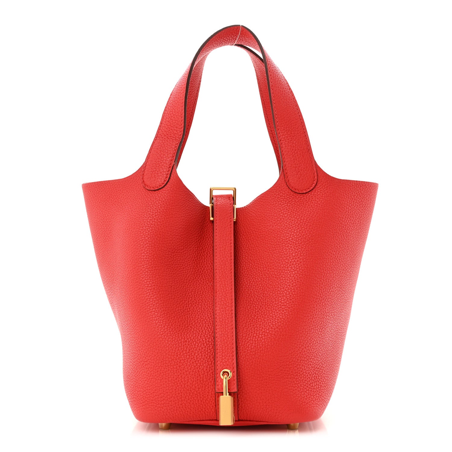Hermes Taurillon Clemence Picotin Lock 18 PM Rouge de Coeur 1 of 11