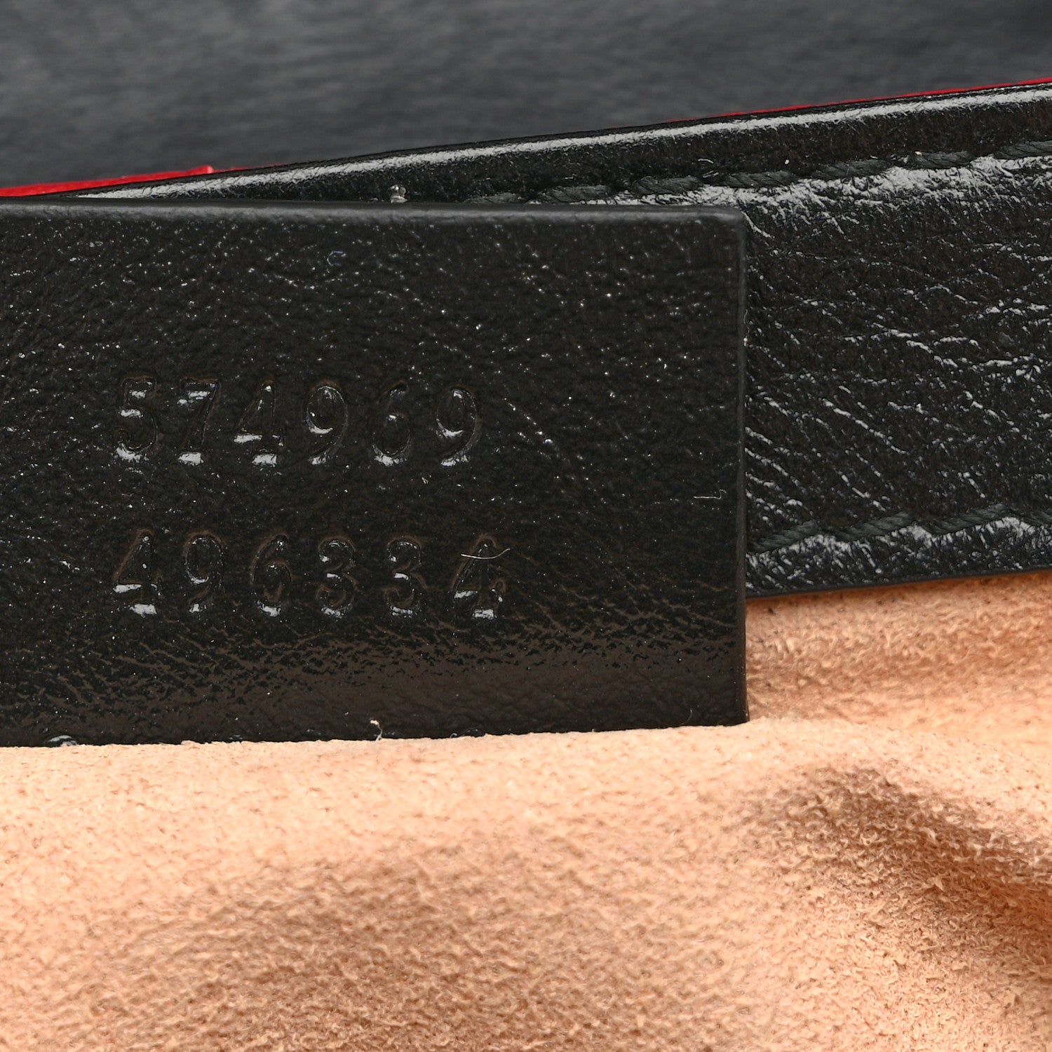 Gucci Vintage Effect Calfskin Matelasse Diagonal Striped Super Mini Torchon GG Marmont Shoulder Bag Black Beige 7 of 11