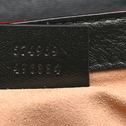 Gucci Vintage Effect Calfskin Matelasse Diagonal Striped Super Mini Torchon GG Marmont Shoulder Bag Black Beige 7 of 11