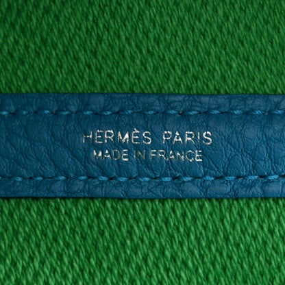 Hermes Toile Negonda Verso Garden Party 30 TPM Ecru Bambou Bleu Zanzibar 6 of 10