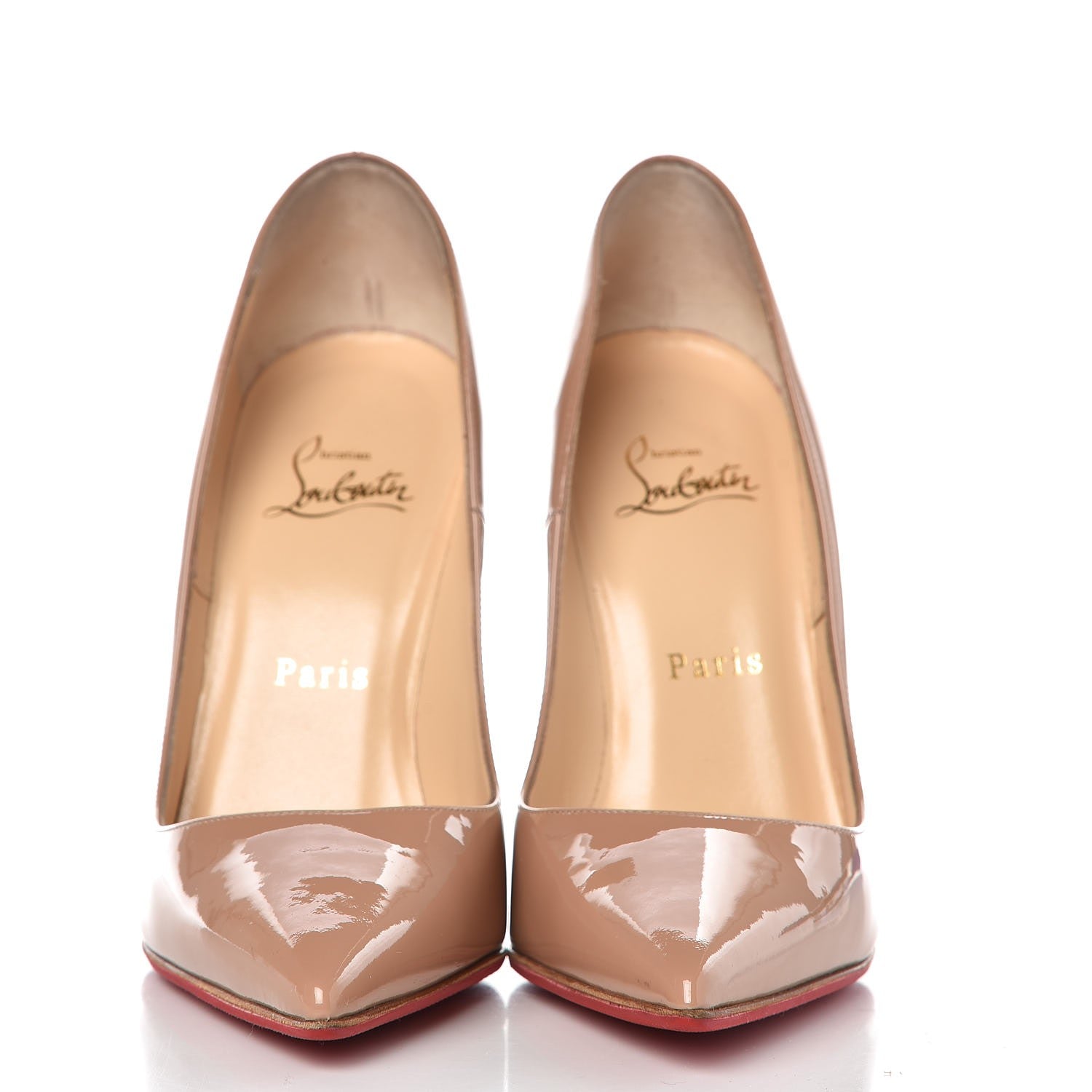 Christian Louboutin Patent So Kate 120 Pumps 37.5 Nude 2 of 11