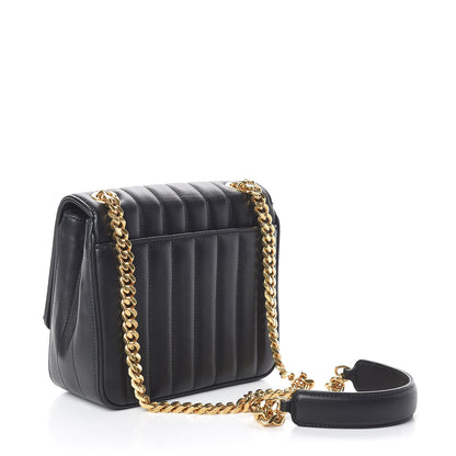 Saint Laurent Lambskin Matelasse Monogram Medium Vicky Chain Bag Black 3 of 8