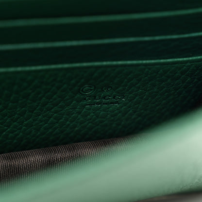 Gucci Dollar Calfskin Interlocking G Chain Wallet Emerald 7 of 9