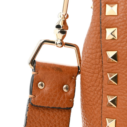 Valentino Garavani Pebbled Calfskin Large Rockstud Flip-Lock Messenger Bag Light Cuir 16 of 17