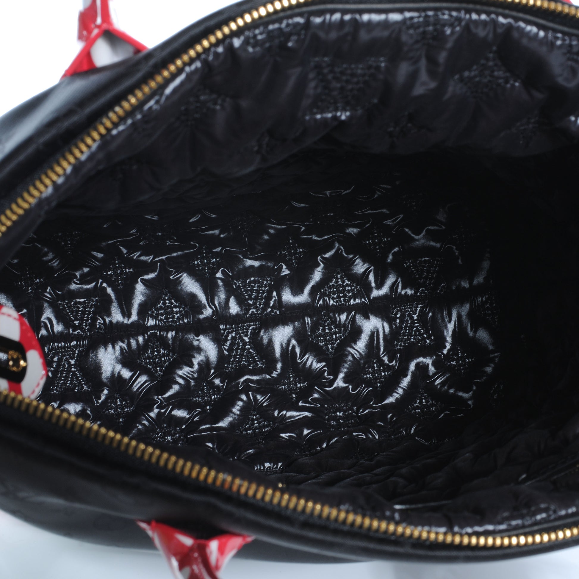 Louis Vuitton Nylon Monogram Kusama Infinity Dots Vertical Lockit Black Red 7 of 7
