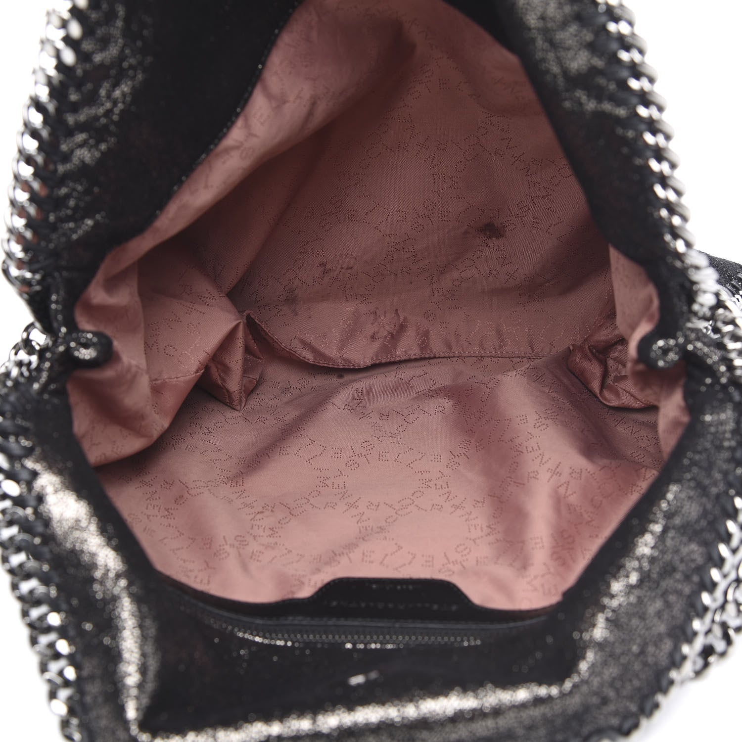 Stella McCartney Chamois Shiny Dotted Falabella Fold Over Tote Ruthenium 5 of 10