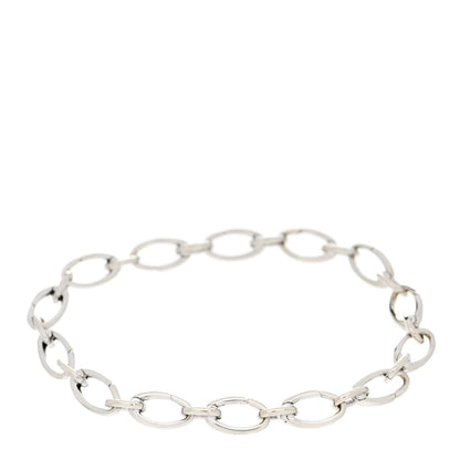 Tiffany 18K White Gold Oval Link Bracelet 2 of 3