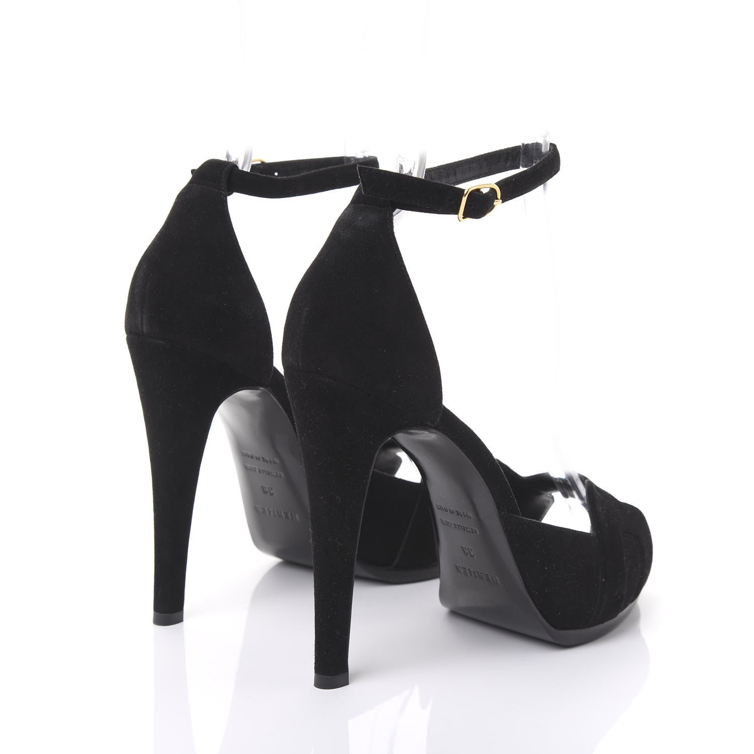 Hermes Velvet Highlight Sandals 38 Black 4 of 7