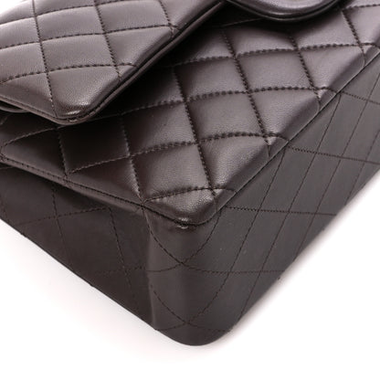 Chanel Lambskin Quilted Medium Double Flap Dark Brown 10 of 11