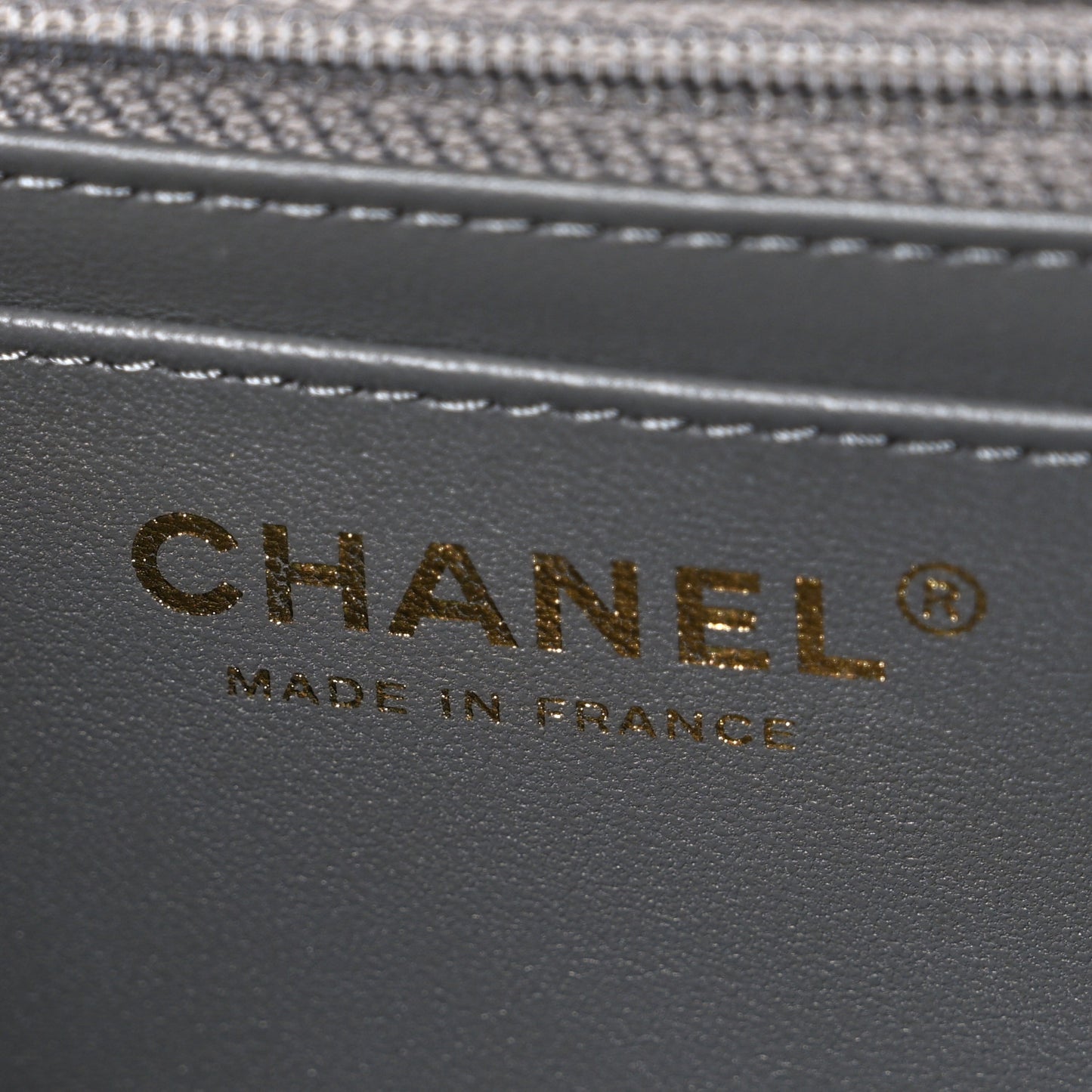 Lambskin Quilted Mini Rectangular Flap Grey