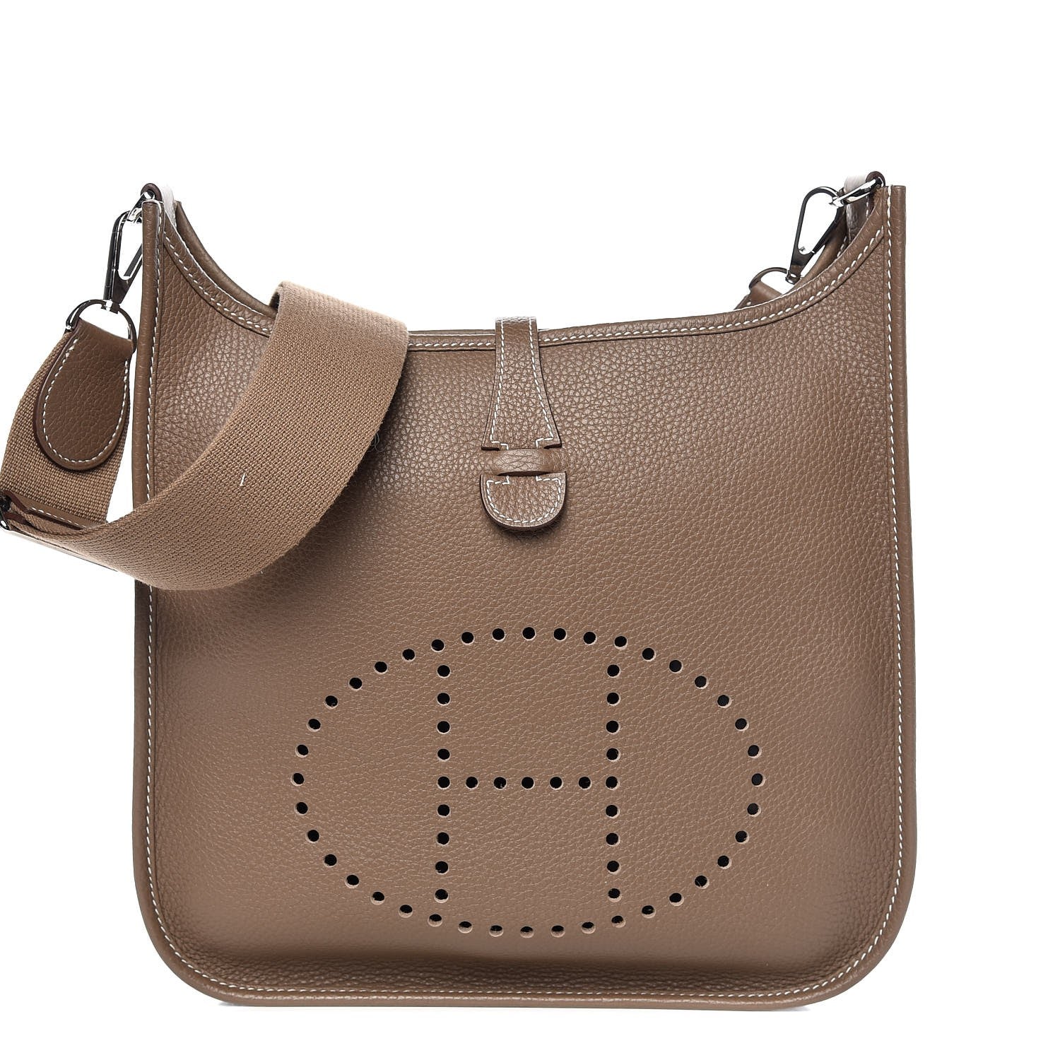Hermes Taurillon Clemence Evelyne III PM Etoupe 1 of 15