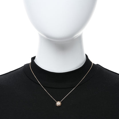 Chanel 18K Rose Gold Diamond Extrait de Camelia Pendant Necklace 2 of 6