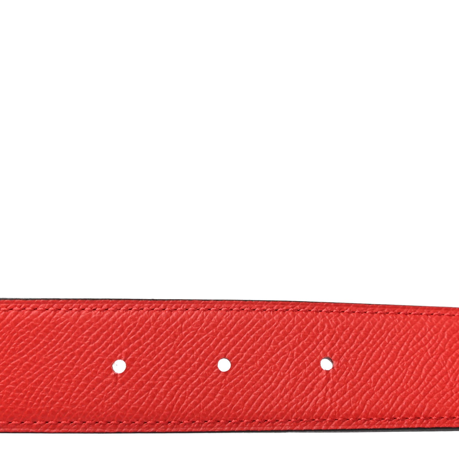 Hermes Epsom 32mm Guilloche H Belt 80 Rose Confetti Rouge Tomate 3 of 4