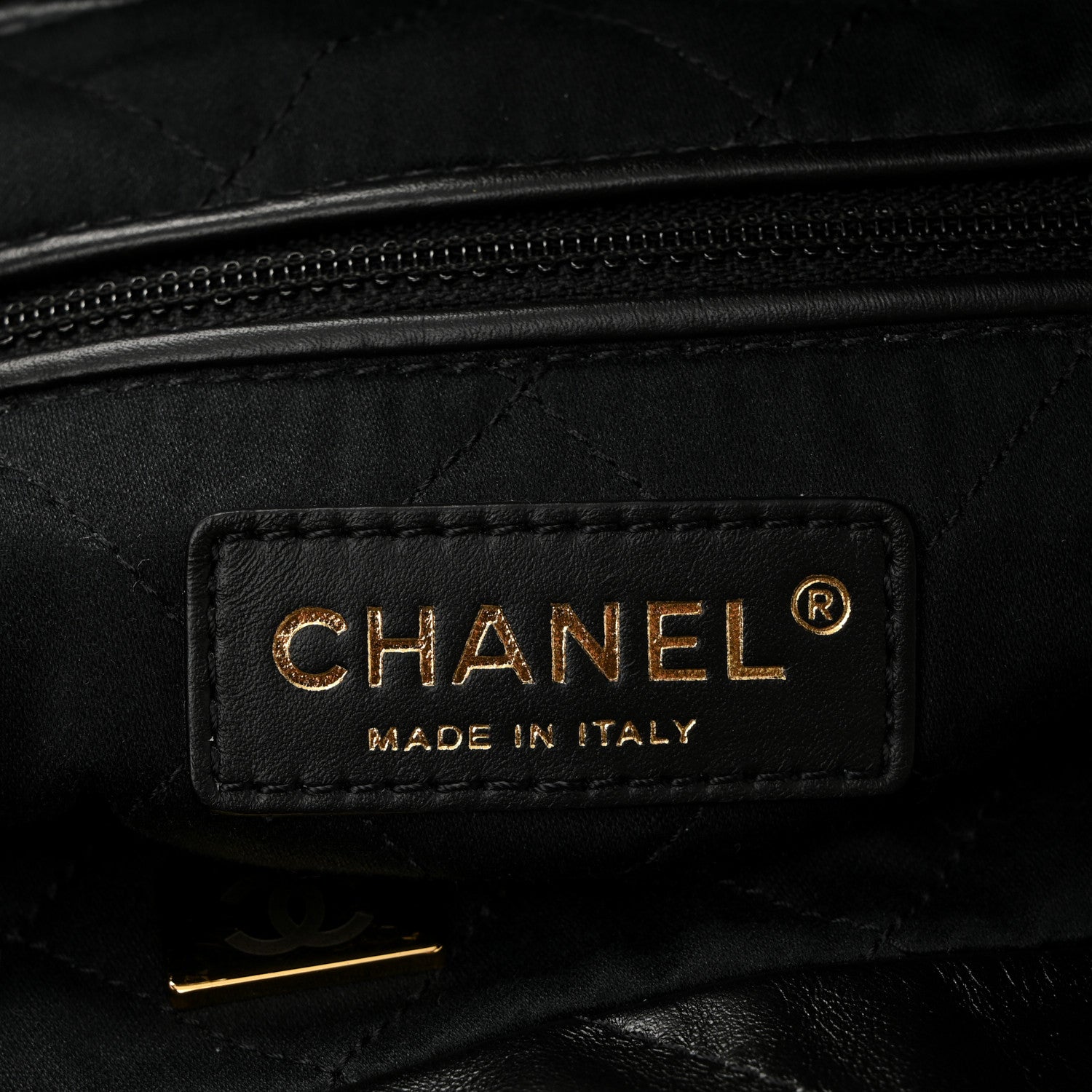 Chanel Shiny Calfskin Quilted Small Chanel 22 Black 7 of 11