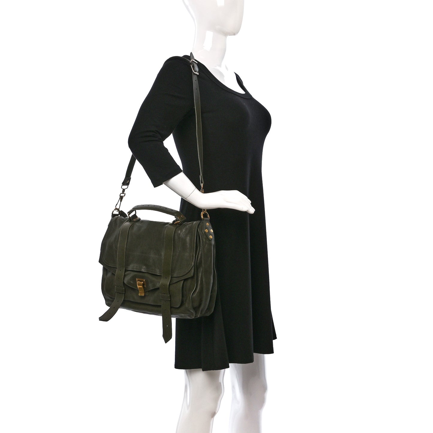 Lambskin Medium PS1 Satchel Military
