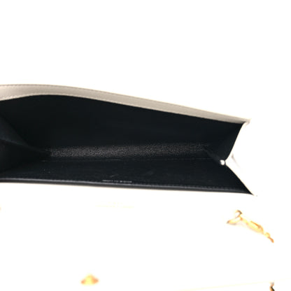 Saint Laurent Grain De Poudre Monogram Uptown Chain Wallet Crema Soft 6 of 11