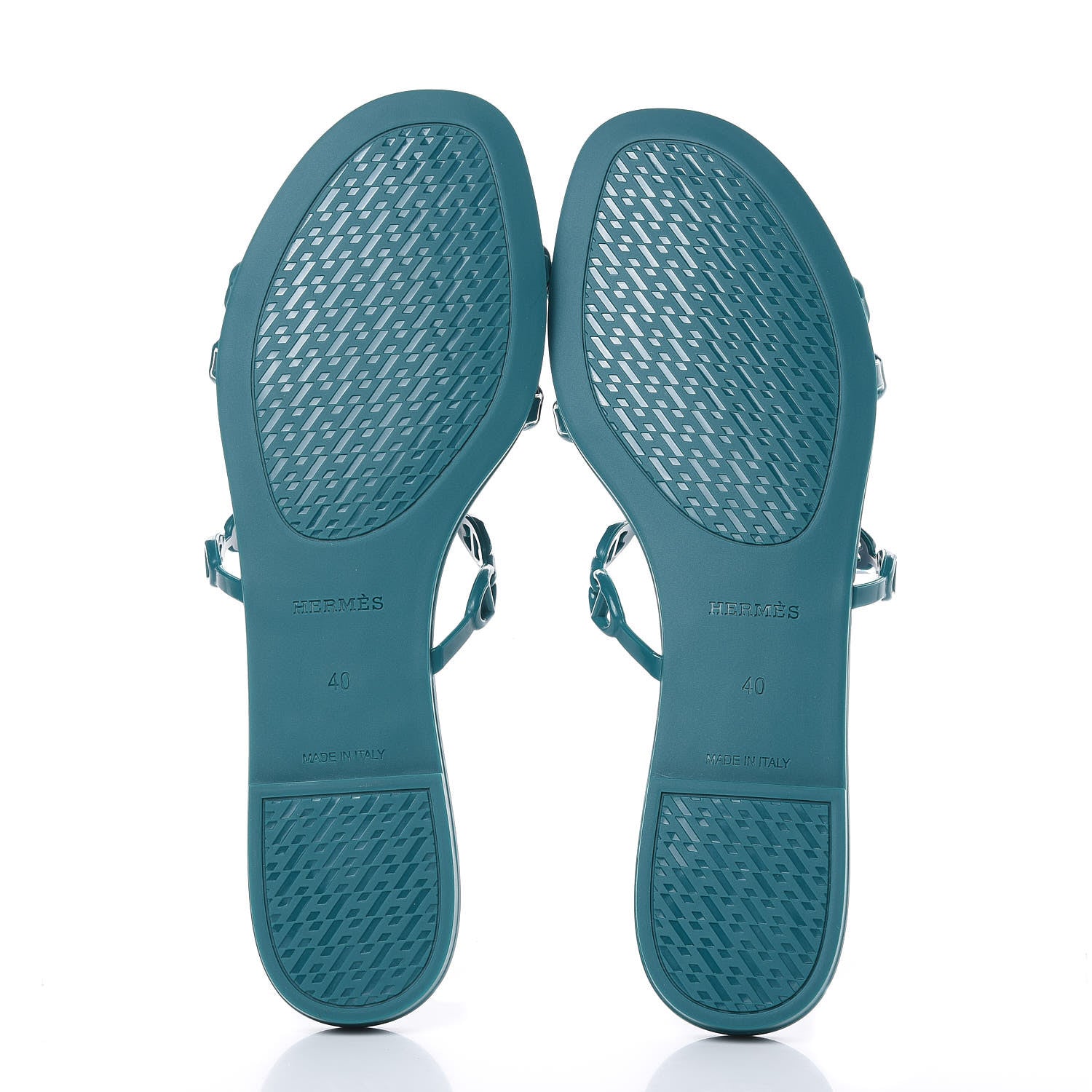 Hermes TPU Rivage Sandals 40 Vert d'Ete 5 of 7