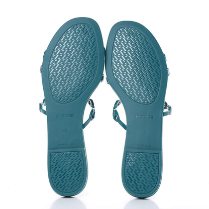Hermes TPU Rivage Sandals 40 Vert d'Ete 5 of 7