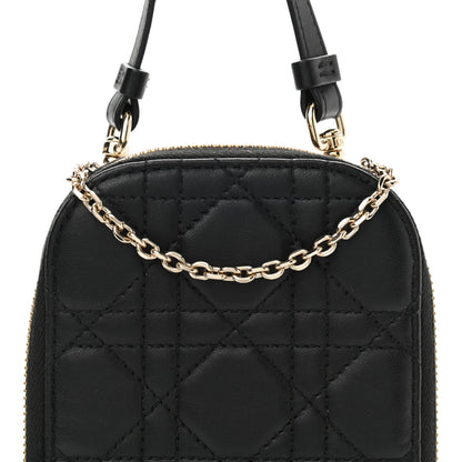 Christian Dior Lambskin Cannage Lady Dior Phone Holder Black 8 of 12