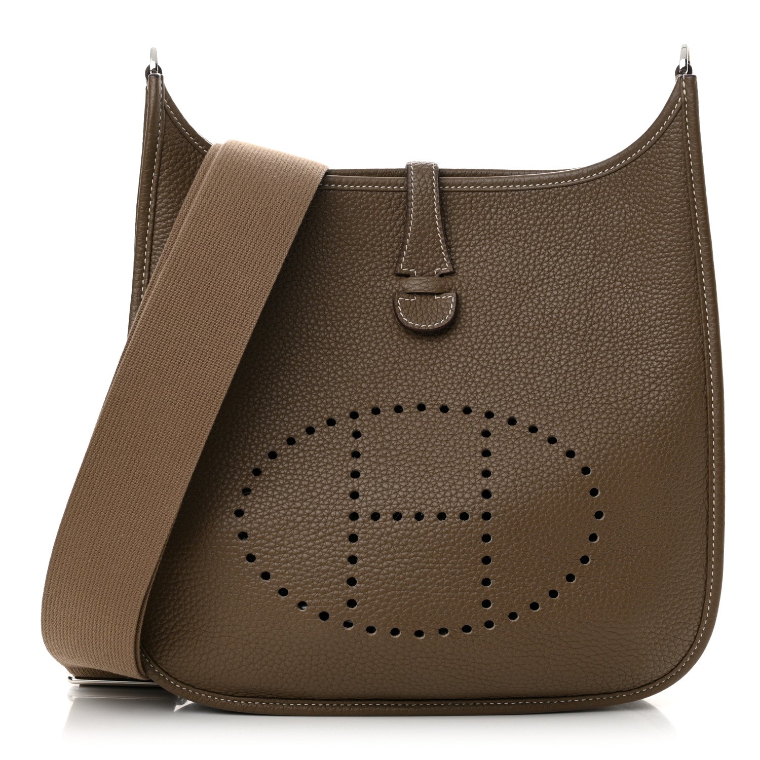 Hermes Taurillon Clemence Evelyne III PM Etoupe 1 of 12