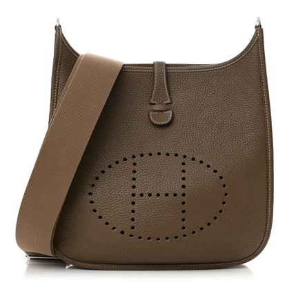 Hermes Taurillon Clemence Evelyne III PM Etoupe 1 of 12