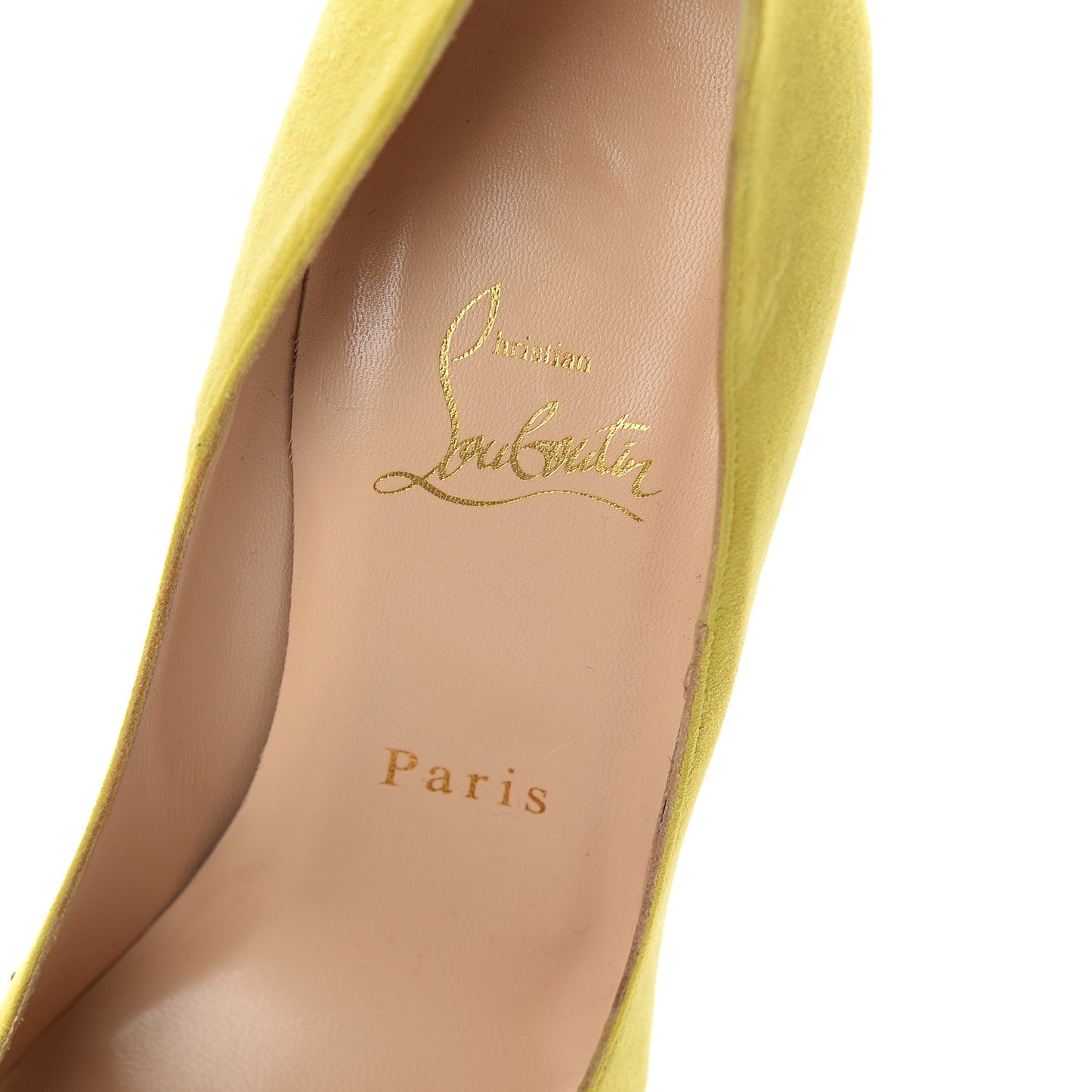 Suede Door Knock 120 Pumps 38 Anis Gold