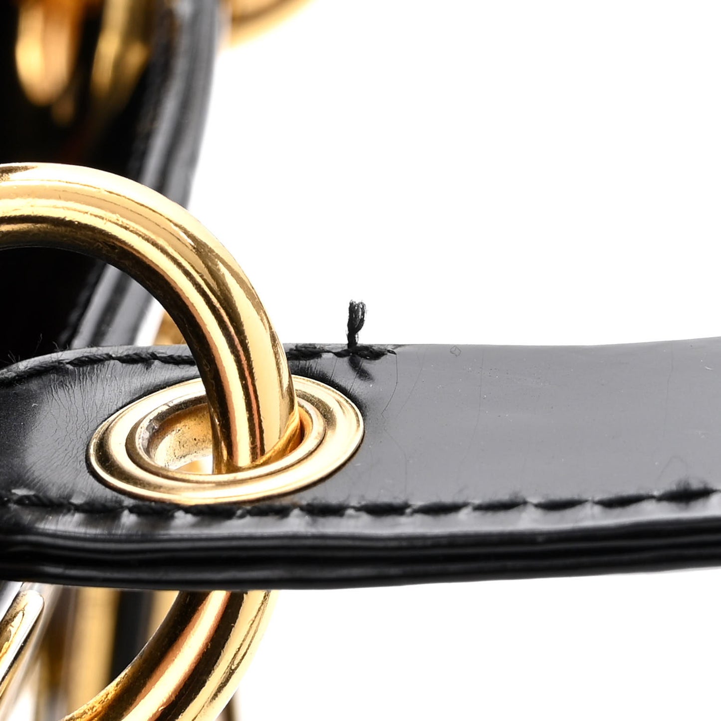 Glazed Calfskin Mini Lady Dior Black