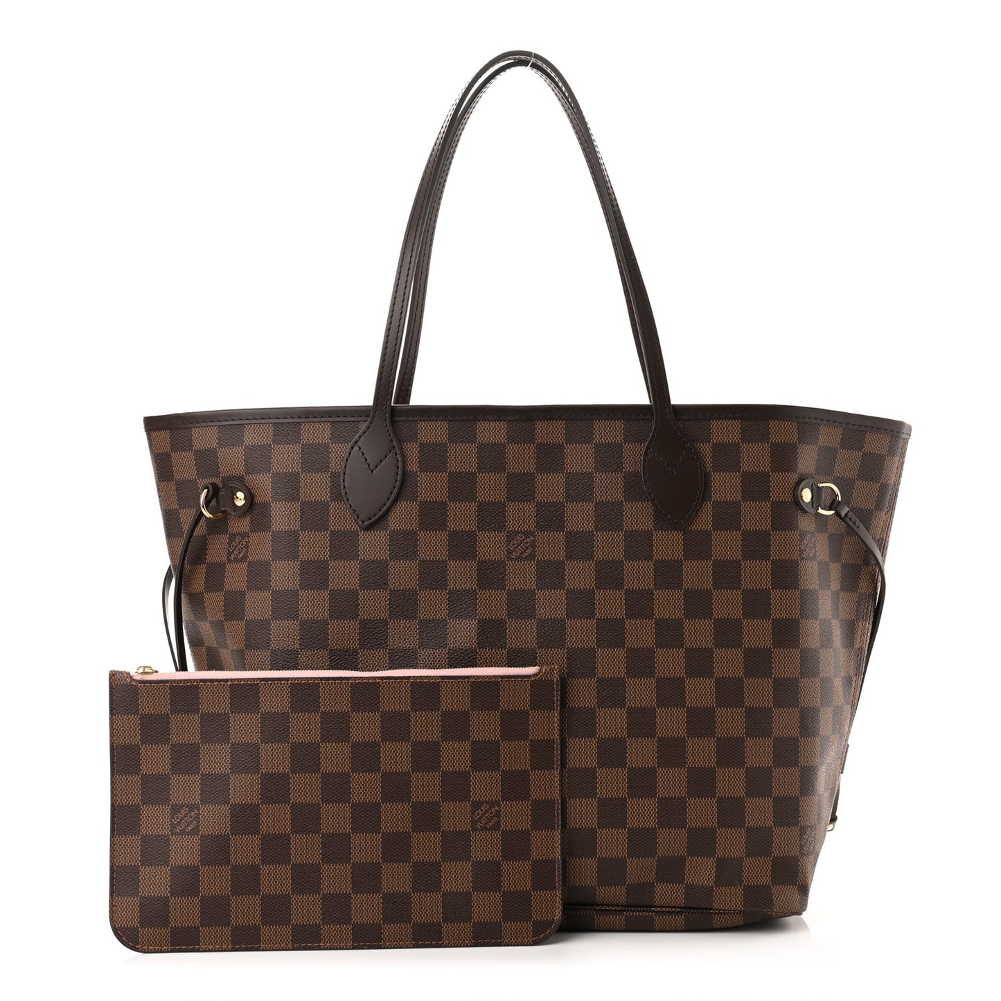 Damier Ebene Neo Neverfull MM Rose Ballerine