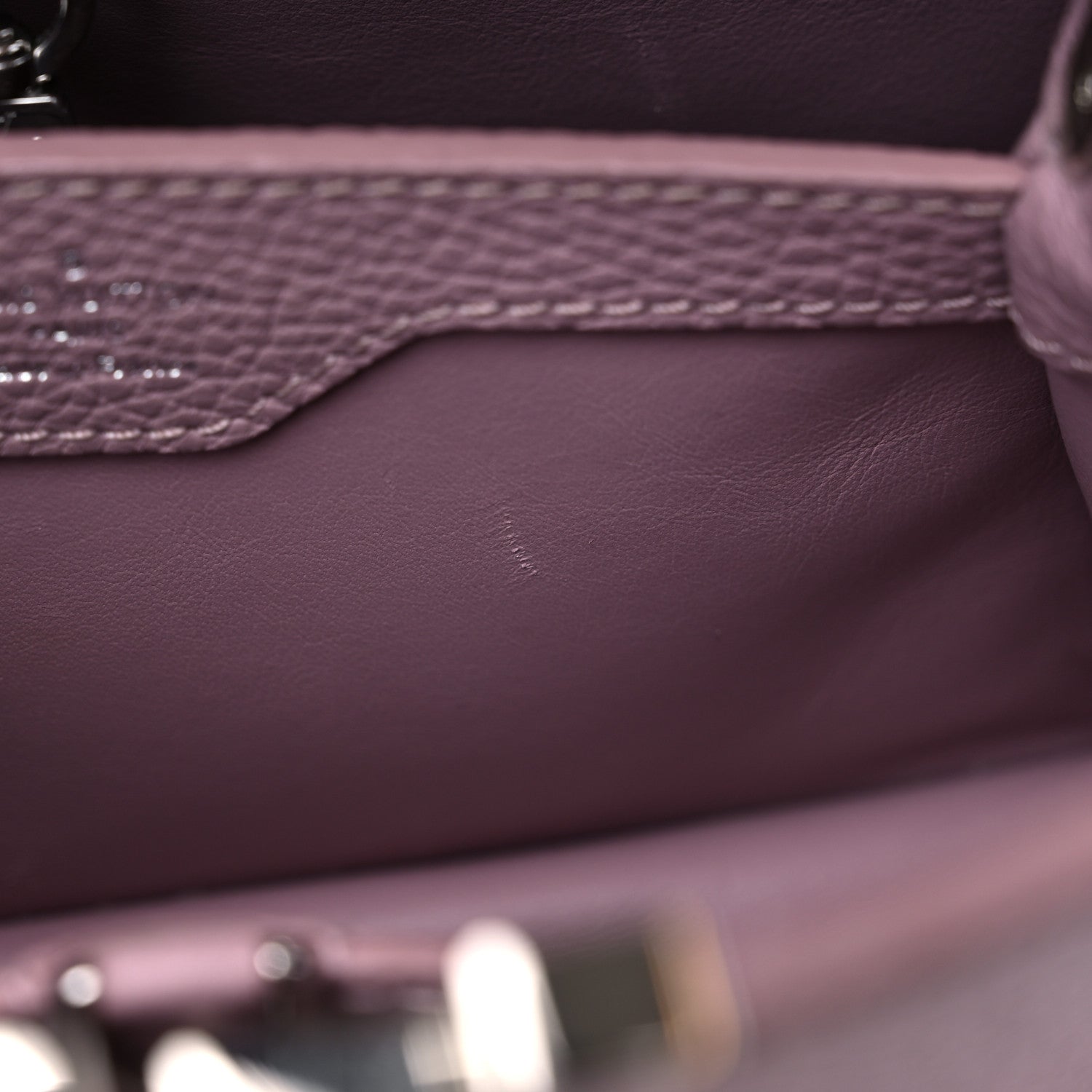 Louis Vuitton Taurillon Iris Blossom Capucines BB Light Purple 9 of 10