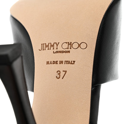 Jimmy Choo Nappa Sae 90 Chain Sandals 37 Black 6 of 9