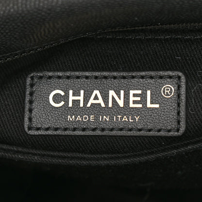 Chanel Caviar Lizard Embossed Quilted Mini Coco Handle Flap Black 6 of 9