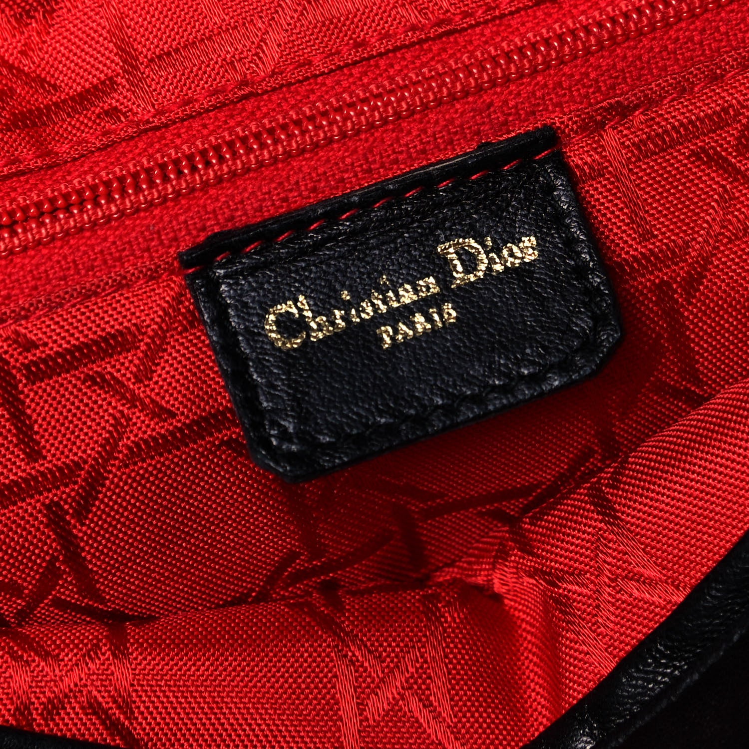 Christian Dior Lambskin Cannage Medium Lady Dior Black 5 of 8