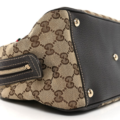 Gucci Monogram Small Princy Satchel Dark Brown 9 of 10