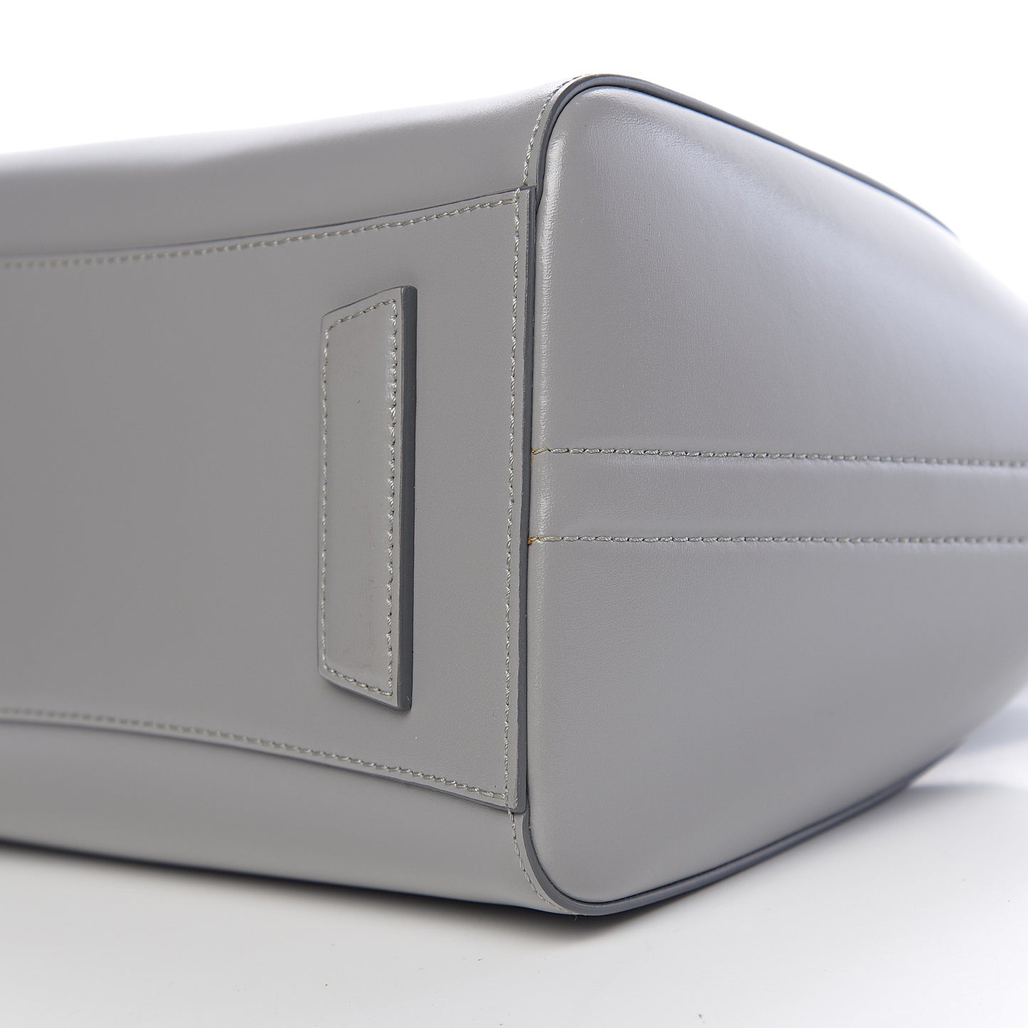 Shiny Lord Calfskin Small Antigona Pearl Grey