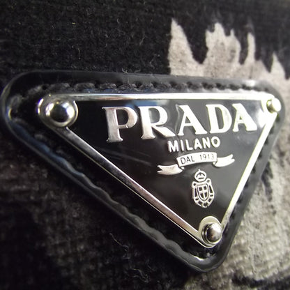 Prada Velluto Rose Print Frame Bag Black 6 of 11