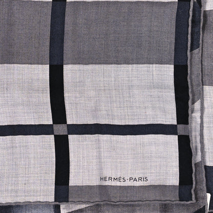 Hermes Cashmere Silk Rocabar Scarf 100 Gris Chine Anthracite 2 of 3