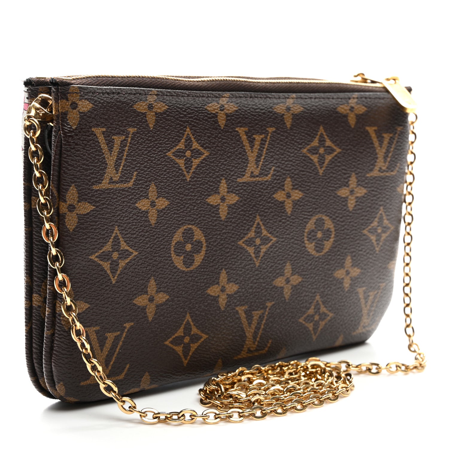 Louis Vuitton Monogram 2019 Christmas Animation Double Zip Pochette 3 of 11