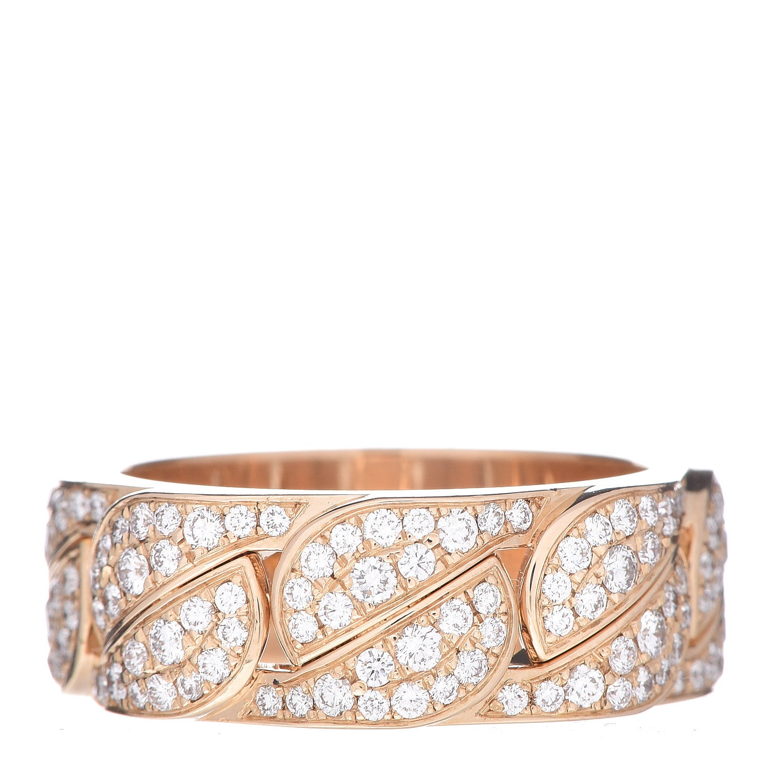 Cartier 18K Yellow Gold Diamond La Dona Band Ring 57 8 3 of 5