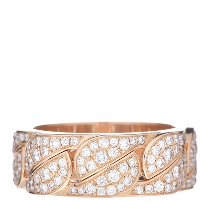 Cartier 18K Yellow Gold Diamond La Dona Band Ring 57 8 3 of 5