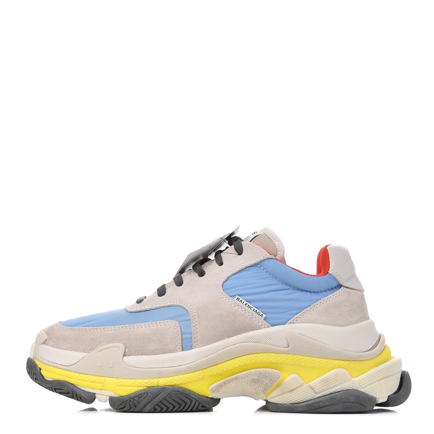 Nylon Suede Womens Triple S 2.0 Sneakers 40 Gris Bleu Rouge