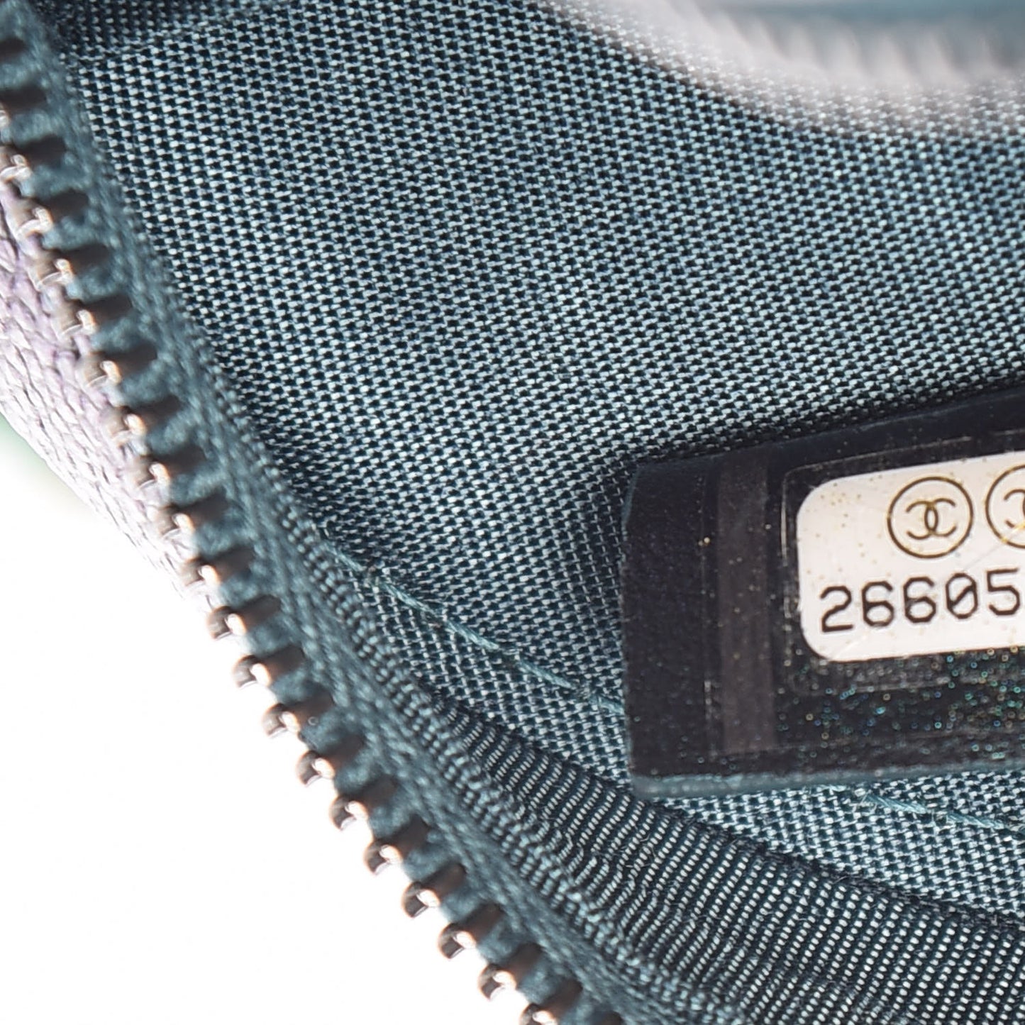 Iridescent Caviar Quilted Round Filigree Crossbody Dark Turquoise