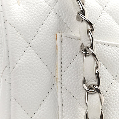 Chanel Caviar Quilted Jumbo Double Flap White 14 of 16