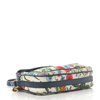 Gucci Canvas Flora Floral Shoulder Bag White Blue Agata Mulitcolor 4 of 13