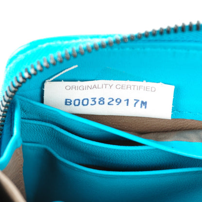 Bottega Veneta Nappa Intrecciato Zip Around Wallet Turquoise 9 of 9