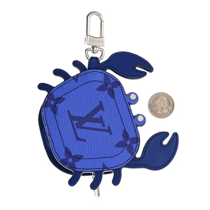 Louis Vuitton Monogram Crab Bag Charm Blue 2 of 8