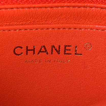 Chanel Lambskin Quilted Mini Rectangular Flap Orange 6 of 10
