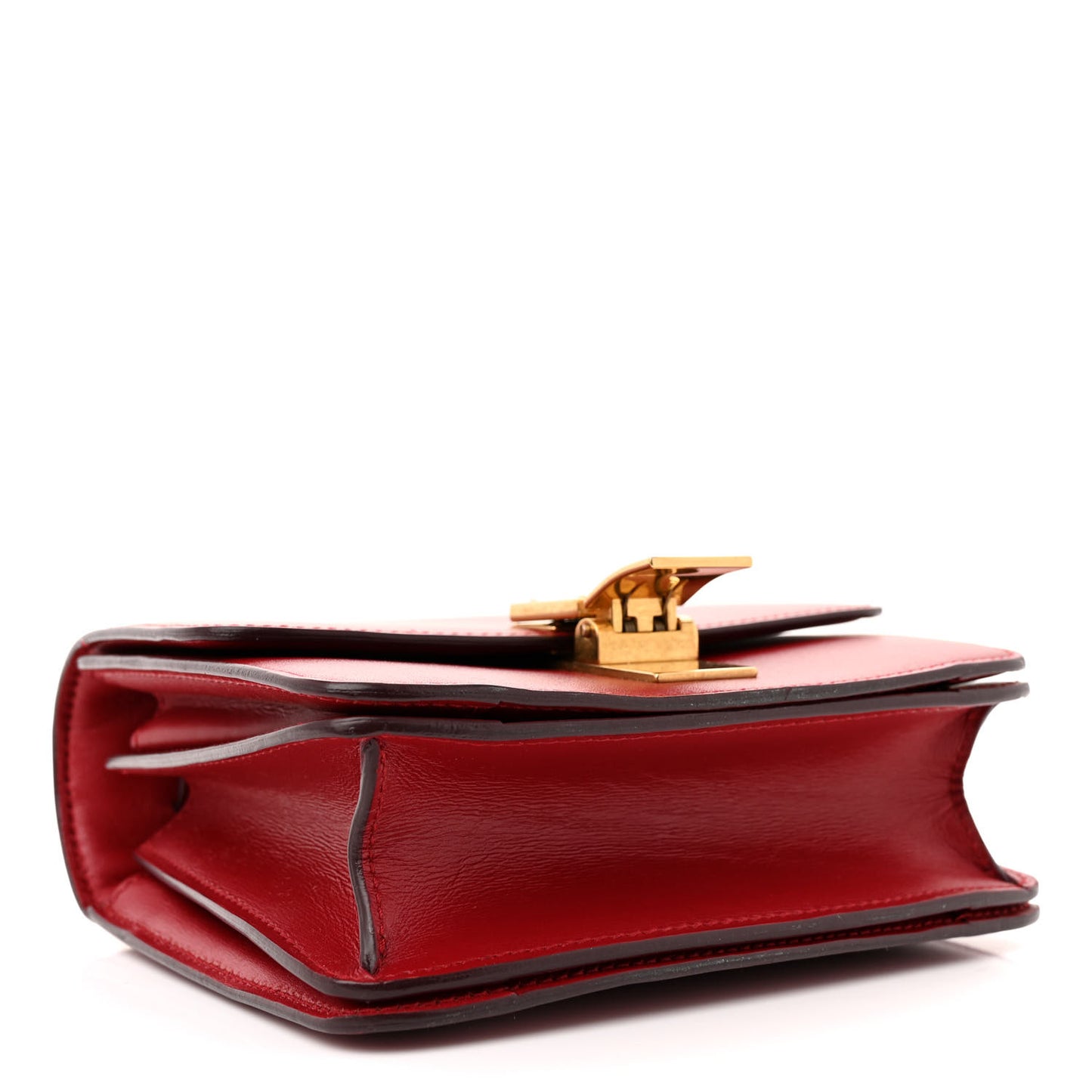 Smooth Calfskin Small Classic Box Flap Bag Red